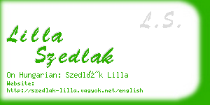 lilla szedlak business card